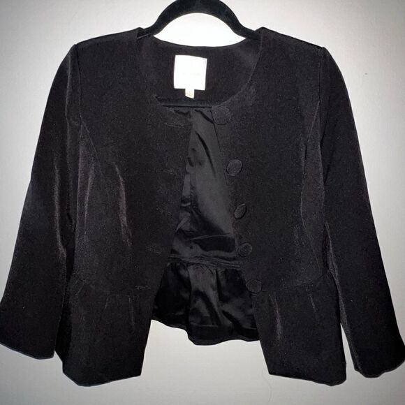 ModCloth Black Ruffle Blazer - Sz S - Picture 4 of 16